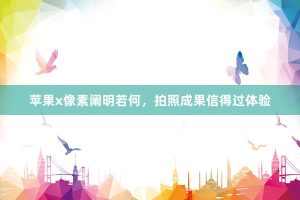 苹果x像素阐明若何，拍照成果信得过体验